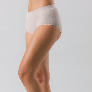 Pack 2x Calzon Alto Rib Sin Costuras Mujer Flores 25168-202